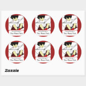 leesboekplaat voor kinderen ronde sticker (Vel)