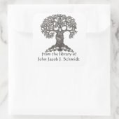 Leesboom Vierkante Boekplaat Vierkante Sticker (Tas)