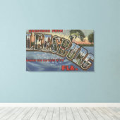 Leesburg, Florida - Grote letterscènes Canvas Afdruk (Insitu (Houten vloer))