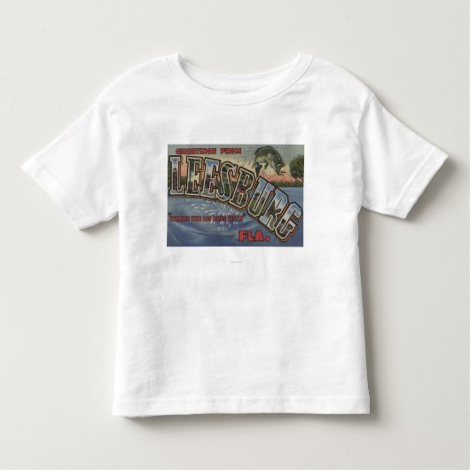 Leesburg, Florida - Grote letterscènes Kinder Shirts (Voorkant)