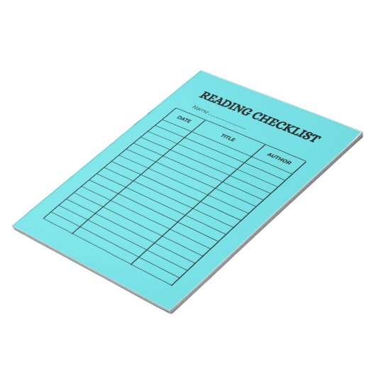 LEESCHECKLIST NOTITIEBLOK (Schuin)
