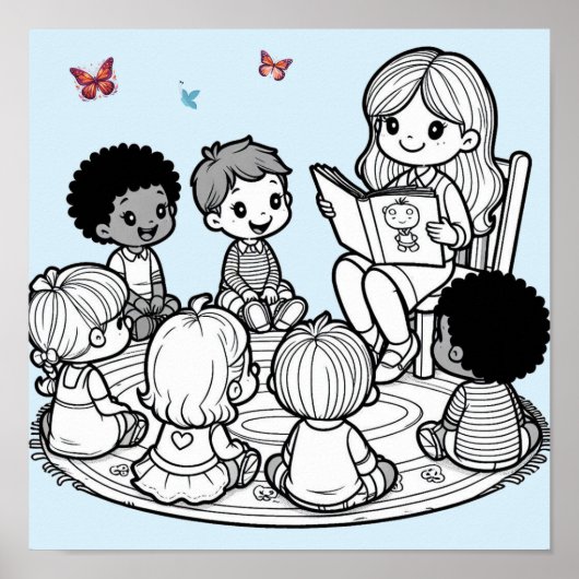 Leescirkel Kinderen Poster (Voorkant)