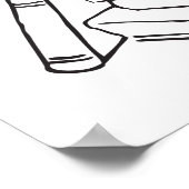 Leesdag lezen op schoolboeken poster (Hoek)