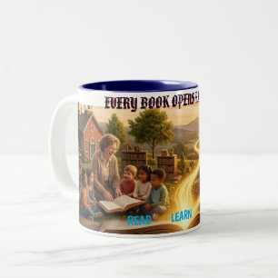 Leesdag Lezen Tweekleurige Koffiemok
