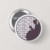 leesdame-knop voor boekliefhebbers ronde button 5,7 cm (Voorkant /achterkant)