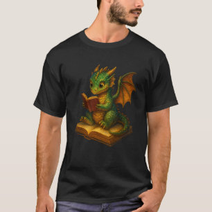 Leesdraken T-shirt voor boekenwurm, bibliothecaris