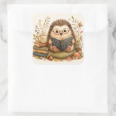 Leesegel Watercolor Kunst Vierkante Sticker (Tas)
