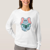Leesend bij lezen boek t-shirt (Voorkant)
