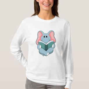 Leesend bij lezen boek t-shirt