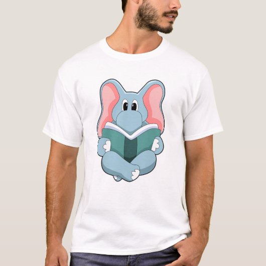 Leesend bij lezen boek t-shirt (Voorkant)