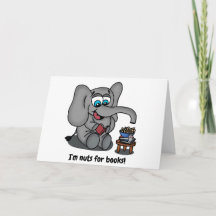 Leesend Elephant: Ik ben Nuts for Books