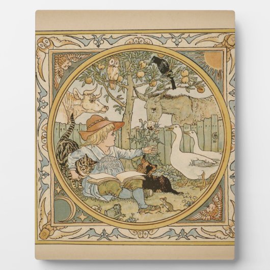 Leesend vuurplak fotoplaat (Voorkant)