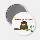 Leesend Wise Owl Magneet (Voorkant / Achterkant)