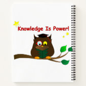 Leesend Wise Owl Notitieboek (Achterkant)