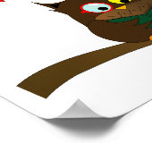 Leesend Wise Owl Poster (Hoek)