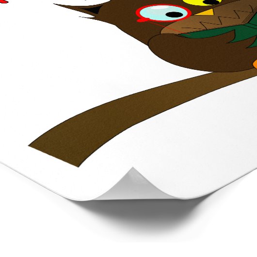 Leesend Wise Owl Poster (Hoek)