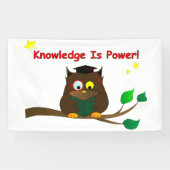 Leesend Wise Owl Spandoek (Horizontaal)