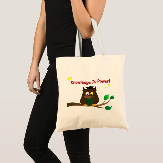 Leesend Wise Owl Tote Bag (Voorkant (product))
