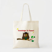 Leesend Wise Owl Tote Bag (Voorkant)
