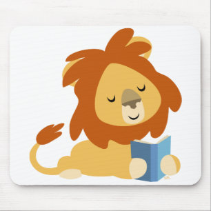 Leesende Cartoon Lion mousepad Muismat