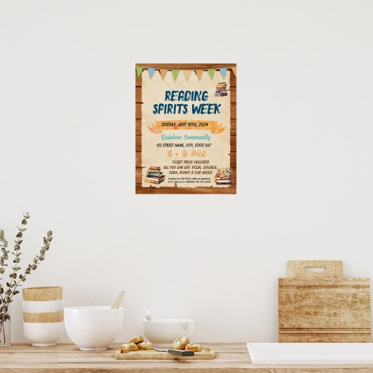 Leesgeest week leraar flyer poster (Keuken)