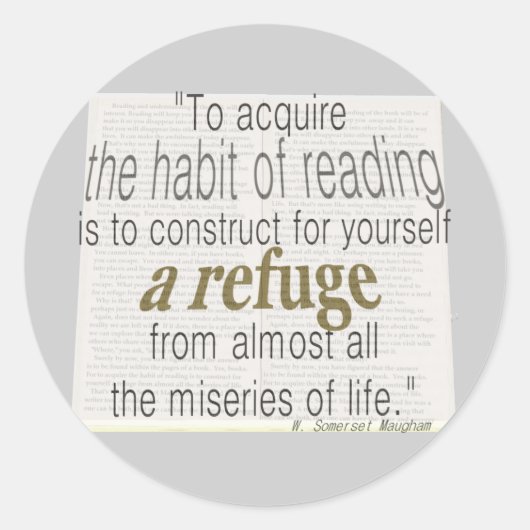 Leesgewoonte Ronde Sticker (Voorkant)