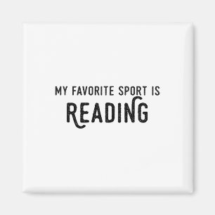 Leeshemd Mijn favoriete sport is lezen leraar Magneet