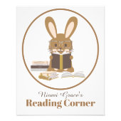 Leeshoek Dierenthema Boek Nook Poster (Voorkant)