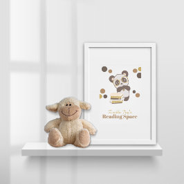 Leeshoek in de klas Gepersonaliseerd boekthema Foto Afdruk