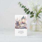 Leeshoek schrijver Waterverf auteur Visitekaartje (Staand voorkant)