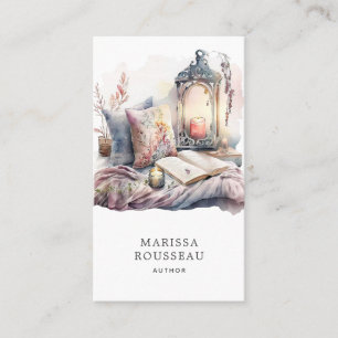 Leeshoek schrijver Waterverf auteur Visitekaartje