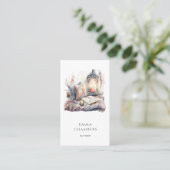 Leeshoek schrijver Waterverf auteur Visitekaartje (Staand voorkant)