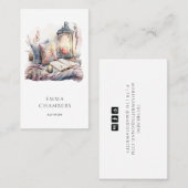 Leeshoek schrijver Waterverf auteur Visitekaartje (Voorkant / Achterkant)