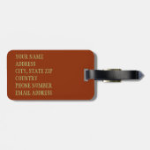 Leeshuid van spen 10 bagagelabel (Achterkant horizontaal)