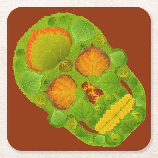 Leeshuid van spen 10 kartonnen onderzetters (Voorkant)