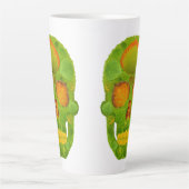 Leeshuid van spen 10 latte mok (Voorkant)