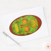 Leeshuid van spen 10 ovale sticker (Envelop)