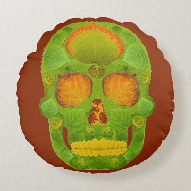 Leeshuid van spen 10 rond kussen (Voorkant)