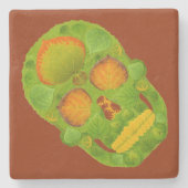 Leeshuid van spen 10 stenen onderzetter (Voorkant)