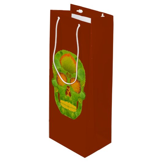 Leeshuid van spen 10 wijn cadeautas (Voorkant Gekanteld)