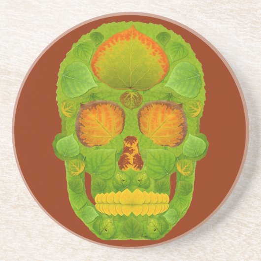 Leeshuid van spen 10 zandsteen onderzetter (Voorkant)