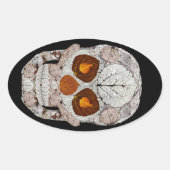 Leeshuid van spen 11 ovale sticker (Voorkant)