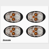 Leeshuid van spen 11 ovale sticker (Vel)