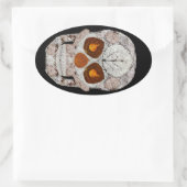 Leeshuid van spen 11 ovale sticker (Tas)