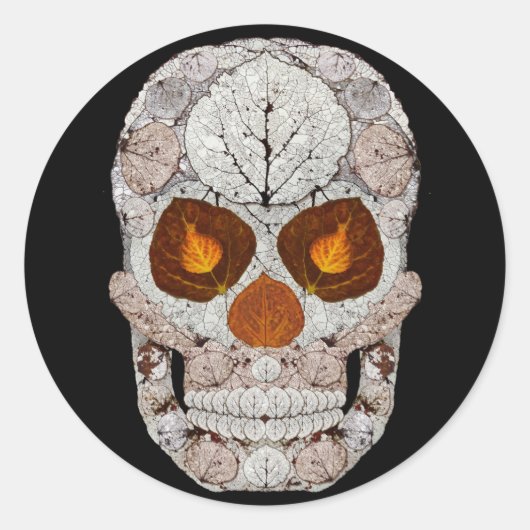 Leeshuid van spen 11 ronde sticker (Voorkant)