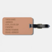 Leeshuid van spen 12 bagagelabel (Achterkant horizontaal)