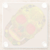 Leeshuid van spen 12 glazen onderzetter (Achterkant)