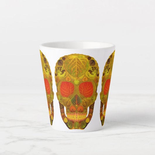 Leeshuid van spen 12 latte mok (Voorkant)