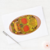 Leeshuid van spen 12 ovale sticker (Envelop)