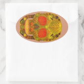 Leeshuid van spen 12 ovale sticker (Tas)